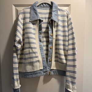 Knit and Denim Jacket